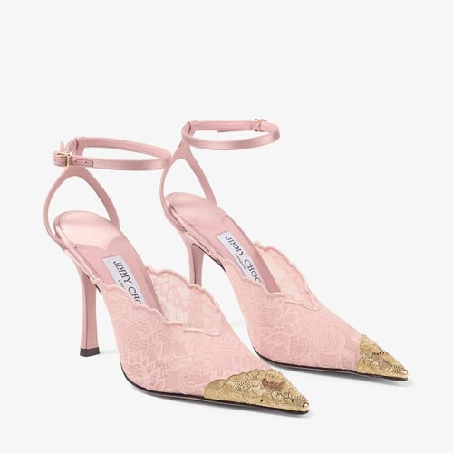 Louboutin lace heels