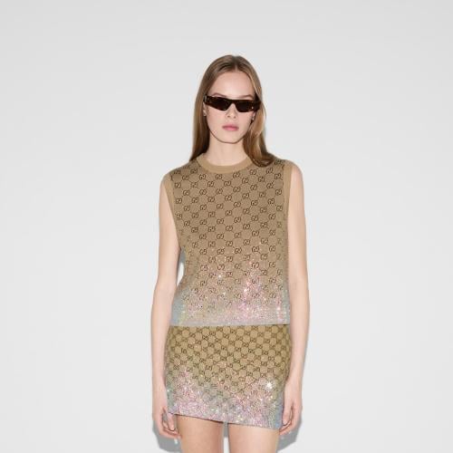 Gucci gardient crystal knit set