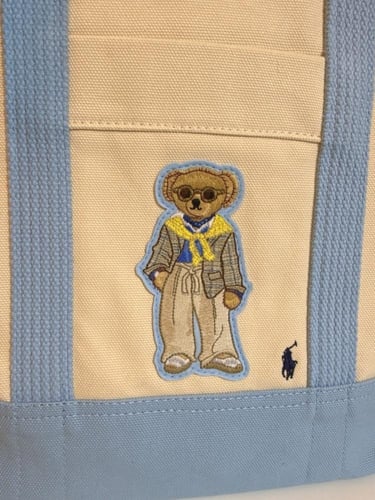 Polo Bear canvas tote
