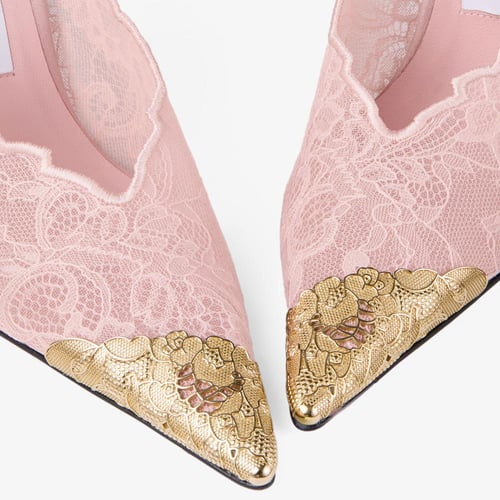 Louboutin lace heels