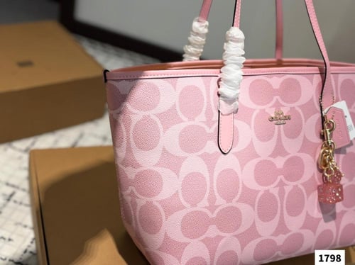 Coach pink tote