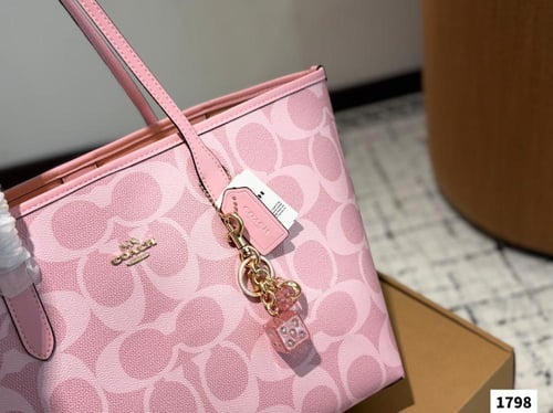 Coach pink tote