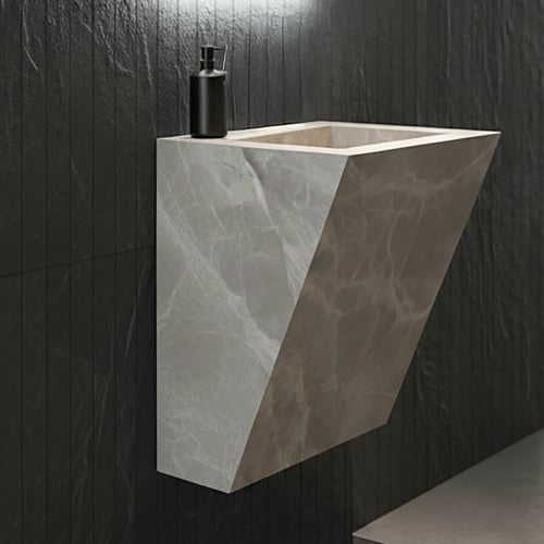 مغسلة للاماكن الضيقه رمادي 40سم