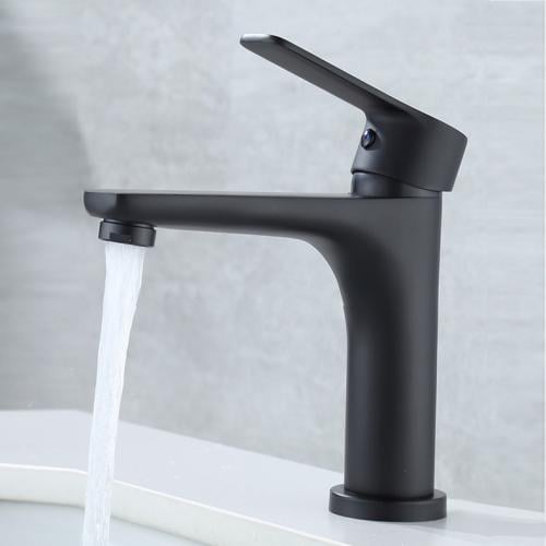 خلاط مغسلة اسود مع راس هراب نفس اللون