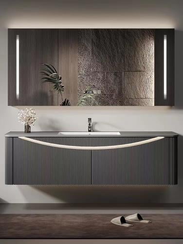 مغسلة بليوود 80 سم - رمادي