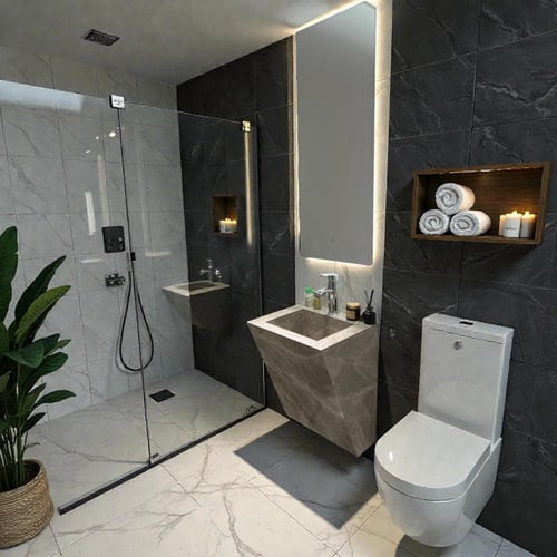 مغسلة للاماكن الضيقه رمادي 40سم