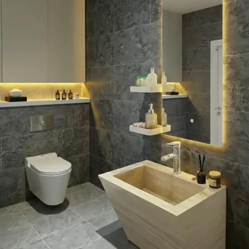 مغسلة للاماكن الضيقه بيج 40سم