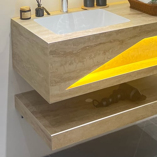 مغسلة بيج حوضين باضائة 150سم