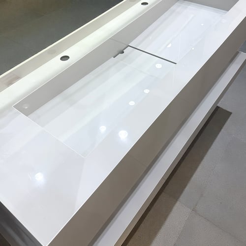 مغسلة مجالس شلال ابيض 150سم