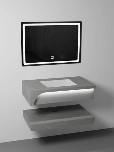 مغسله ديكور حمام قص ليزر - رمادي 120 سم