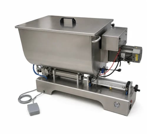 Cream and viscous material filling, mixing, and heating machine, model CX-600G