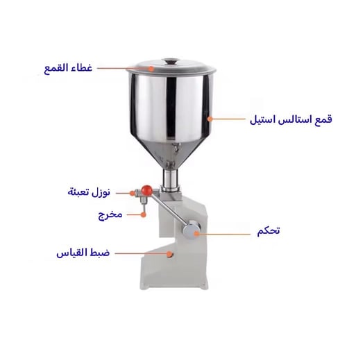 ماكينة تعيئة كريمات وسوائل لزجه من 5 الى 50 مل مود...