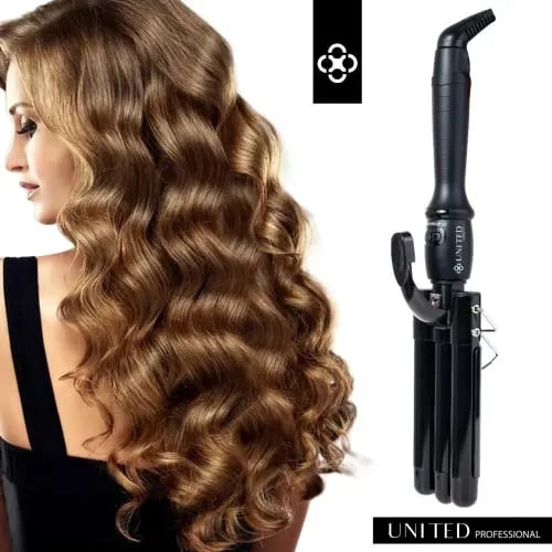 يونايتد بروفيشنال مكواة تجعيد شعر اسطوانية ثلاثية...