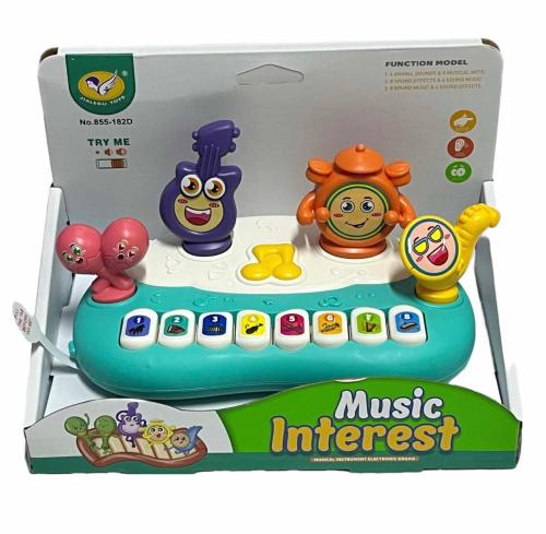 بيانو الصغار التفاعلي مع أصوات الآلات الموسيقية