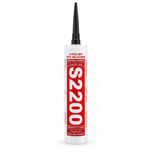 White silicone sealant RTV S2200, antibacterial, m...