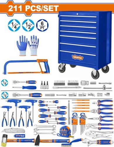 WADFOW 7-Drawer Portable Tool Cabinet for Workshop...
