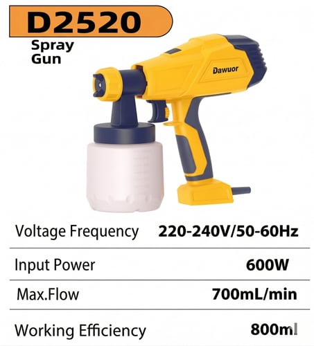 600W Electric Paint Sprayer DWR-DPHA2520 for preci...