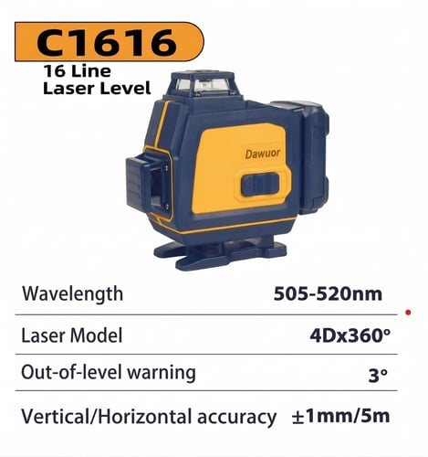16-line laser with stand for leveling and elevatio...