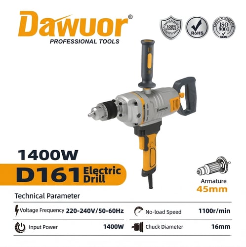 Dawuor D161 1400W Electric Drill with 16mm Chuck f...