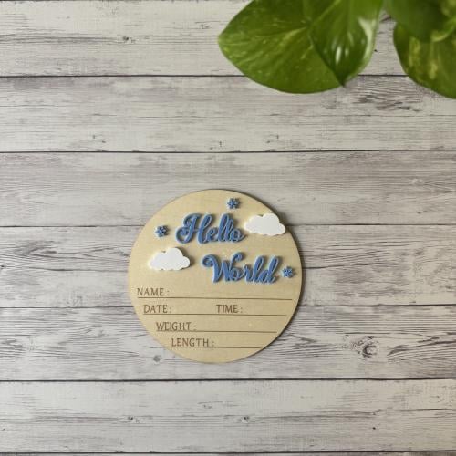 Wooden board blue