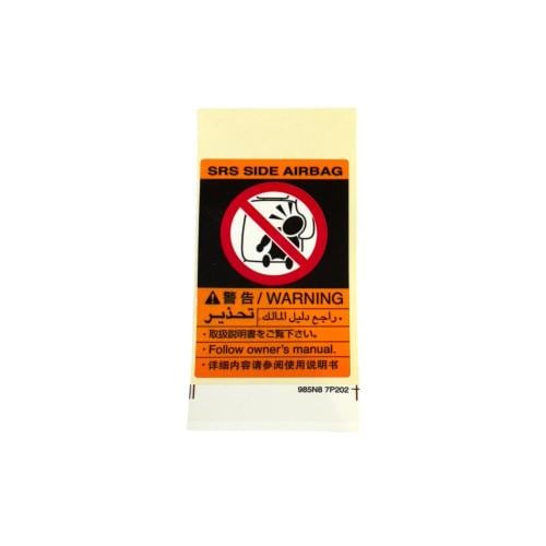 Original brake warning sticker