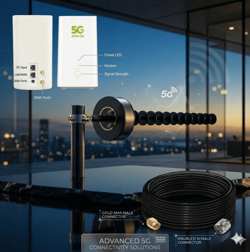 بكج سوبر انتينا المطور قناصة 5G + راوتر هواوي CPE...