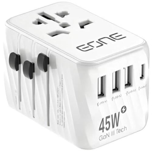 شاحن جداري للسفر من EONE بثلاث منافذ USB ومنفذين P...