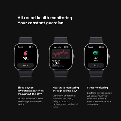 شاومي - REDMI WATCH 4 ساعة ذكية BHR7854GL - اسود