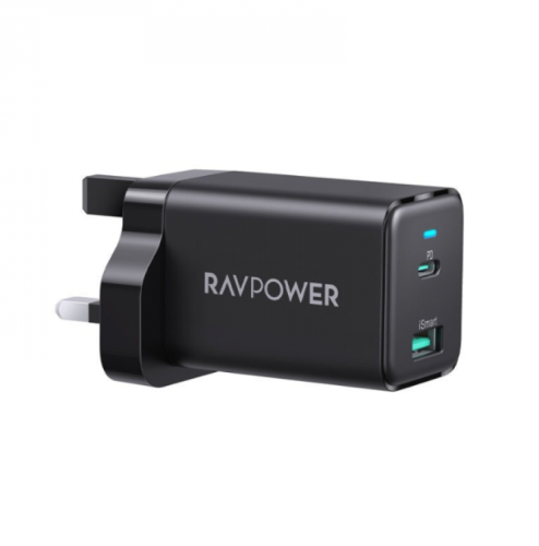 شاحن جداري منفذ usb + منفذ pd بقوة 45 واط - اسود -...