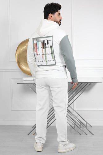 طقم رجالي شتوي اوفر سايز مكون من هودي وبنطال