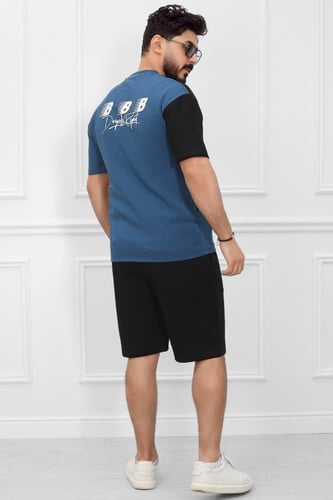 طقم رجالي اوفر سايز شورت - طقم رياضي اوفر سايز