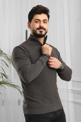 بلوفر شتوي رجالي هاينك بسحاب