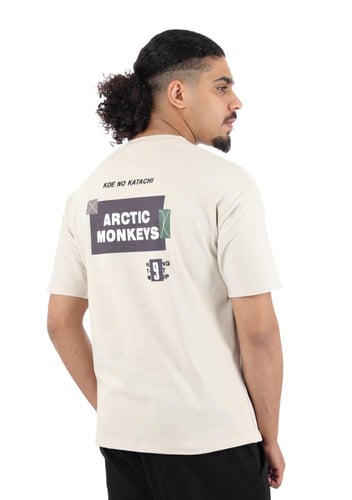 تيشرت رجالي صيفي اوفر سايز بكتابة كبيرة على الظهر