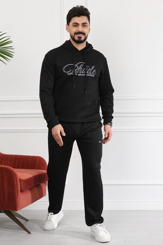 طقم رجالي شتوي اوفر سايز مكون من هودي و بنطال