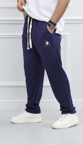 بنطلون رياضي رجالي بقصة واسعة ومستقيمة - بنطال ريا...