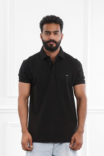 تيشرت رجالي صيفي سادة بياقة بولو وأزرار