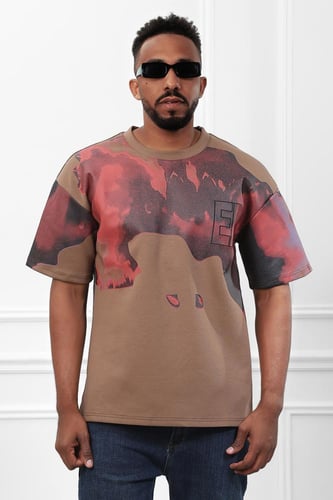 تيشرت رجالي اوفر سايز - تيشرت رجالي اوفر سايز مطبو...