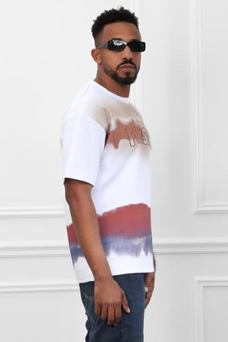 تيشرت رجالي اوفر سايز مموج بالألوان - تيشرت رجالي...
