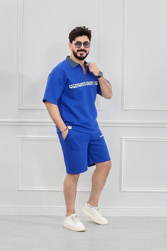 طقم رجالي اوفر سايز شورت - طقم شورت رجالي اوفر ساي...