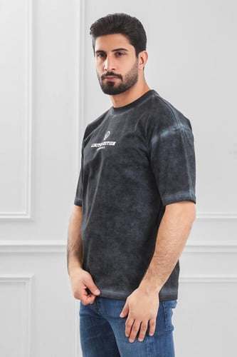 تيشرت رجالي أوفر سايز-مغسول