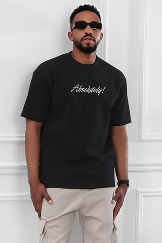 طقم رجالي صيفي كاجوال اوفر سايز مكون من تيشرت بلون...