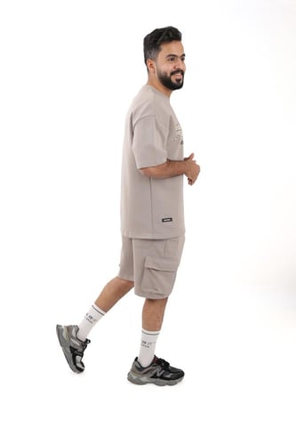 طقم رجالي شورت مع تيشرت - طقم شورت تي شيرت رجالي