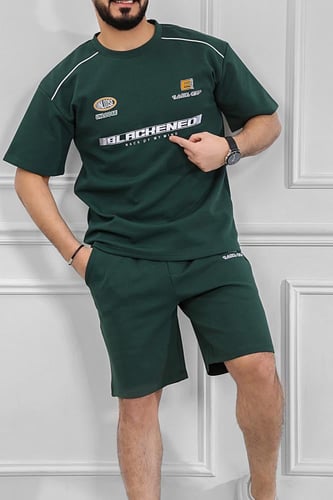 طقم رجالي اوفر سايز شورت - طقم شورت رجالي اوفر ساي...