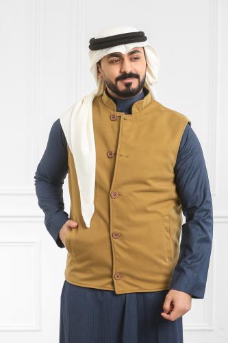 صدرية رجالي شتوي دبل فيس بأزرار خارجية