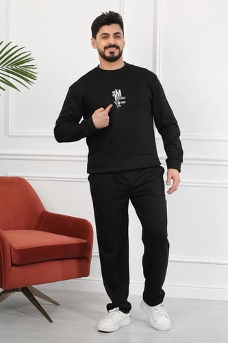 طقم رجالي شتوي مكون من سويت شيرت وبنطال