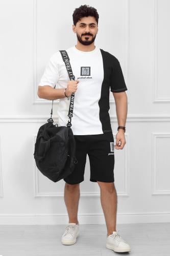 طقم رجالي اوفر سايز شورت - طقم رياضي اوفر سايز