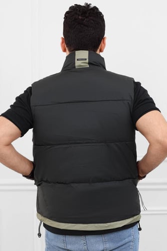 صدرية رجالي شتوي عصري سحاب وأزرار للإغلاق ضد الماء...