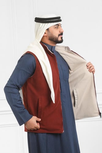 صدرية رجالي شتوي دبل فيس سحاب و جيب