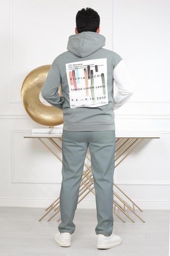 طقم رجالي شتوي اوفر سايز مكون من هودي وبنطال