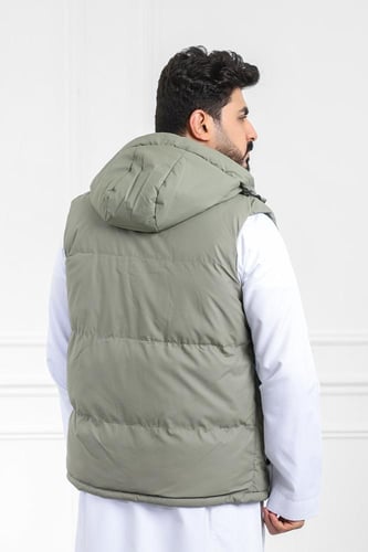 صدرية رجالي شتوي سحاب فرو من الداخل وقبعة وجيوب خا...